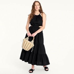 J.Crew Harbour Side Cutout Dress - Black NWT